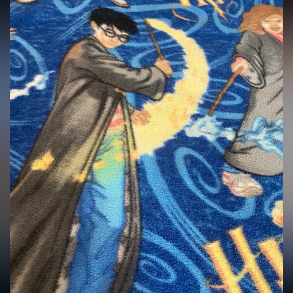 Warner Bros. Harry Potter Blue Multi-Color Fleece Throw